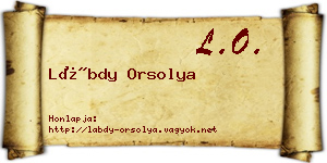 Lábdy Orsolya névjegykártya